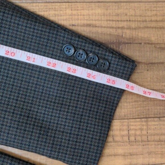 Ralph Lauren Sports Coat Men's 46L Brown Houdstooth Wool Elbow Patches Academia - Picture 12 of 14